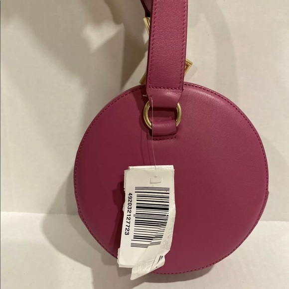 Tara Zadeh Azar Leather Clutch Fuchsia Retail $570 Made In Spain - Picture 6 of 11